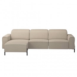 LeenBakker-HoekbankDaveLinks-ElektrischVerstelbaar-Stof-Taupe-172x275x79Cm