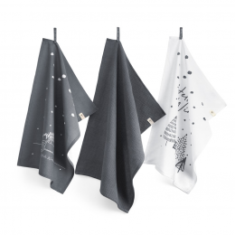 WalraKerstTheedoekenHanddoeken-HelloWinter-3stuks-Blauw