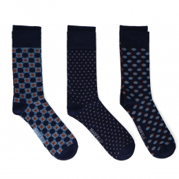 Donkerblauwe3packsokken