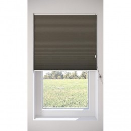 DubbelPlissgordijnFloorTaupeLichtdoorlatend