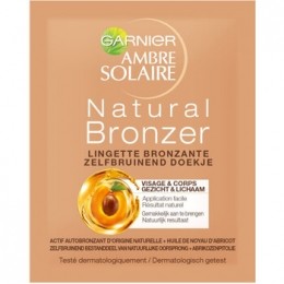 KwastenGarnierAmberSunBruiningsdoekjesvoorGezichtLichaam