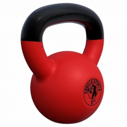 Kettlebell-Gietijzer-Vinyl-Gewicht-Rood-8kg-GorillaSports
