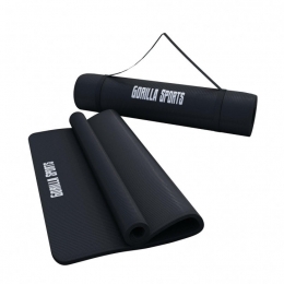 YogamatDeluxe190x100x15cm-YogaMat-zwart-GorillaSports