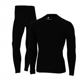 XtremeThermosetHerenMerinoWol-ThermoshirtThermolegging-BlackMelange-M