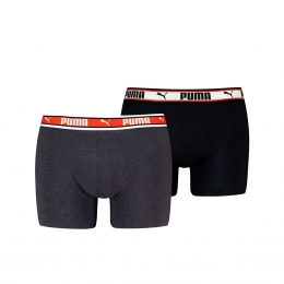 PumaBoxershortsDualLogo2-packBlackRed-L