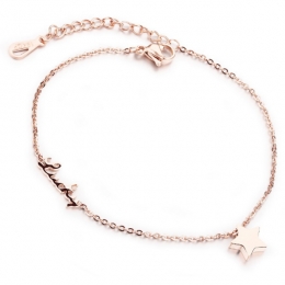 CillaJewelsenkelbandLuckyStarRoseGoudkleurig