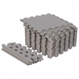 Vloermatten-Beschermingsmatten-18matten8eindstukken-30x30-Puzzelmat-Grijs-GorillaSports