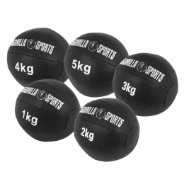 MedicijnBalset15kg-5trainingsBallen-Medicineball-Leer-GorillaSports