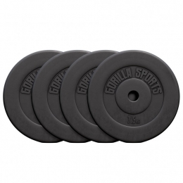 HalterschijvenSet-Bundel4x75kg-Kunststof-30mm-GorillaSports