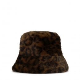 Bruineleopardbuckethatvanfauxfur