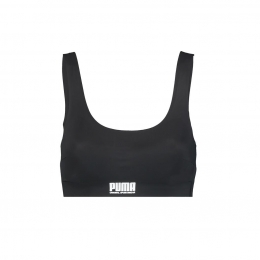 PumaWomenSportyPaddedTop1pBlack-XS