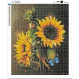 Diamantschilderijzonnebloem