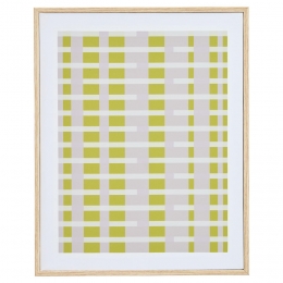 CanvasSchilderijGrafischStripesLimeLila40x50cm