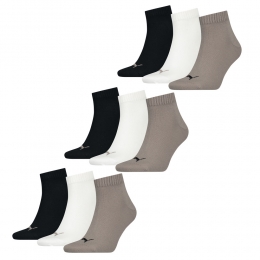 PumaQuartersokkenPlain9-packPineBarkCombo-3942