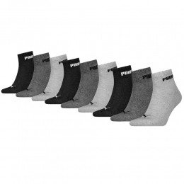 PumaQuartersokkenCushionedNewGeneration9-packGreyMelange-3538