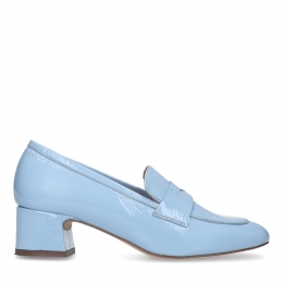 Blauwelaklerenpumps