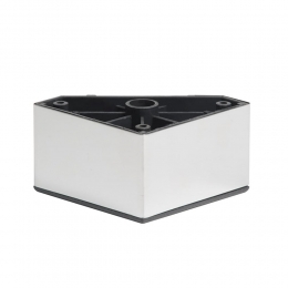 Meubelpootchroomvierkant8bij8cmenhoogte5cmvankunststof