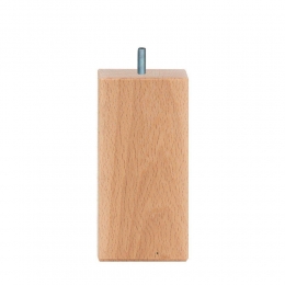 Meubelpootvierkant6bij6cmenhoogte12cmvanmassiefhoutM8