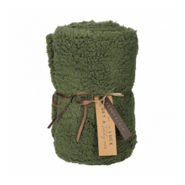 JENSLivingTeddyPlaid-Fleecedeken-Groen