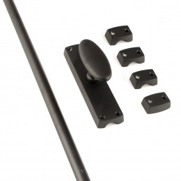 HardbrassRaamespagnoletset150cm-zwart