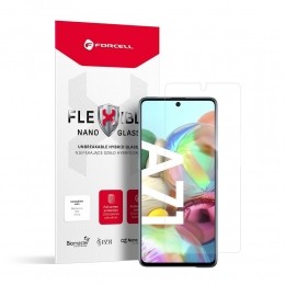 Forcell-ScreenprotectorgeschiktvoorSamsungGalaxyA71-FlexibelHybrideGlas-Transparant