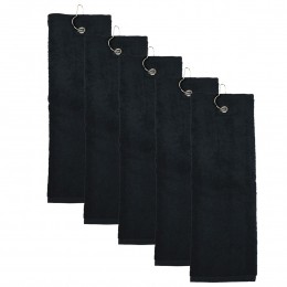 TheOneGolfhanddoek40x50cm450gramZwart5stuks