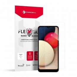 Forcell-ScreenprotectorgeschiktvoorSamsungGalaxyA02s-FlexibelHybrideGlas-Transparant