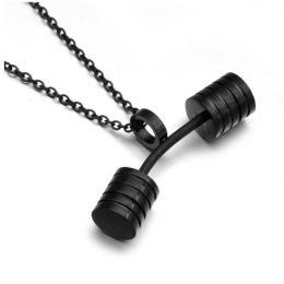 MendeskettinghangerBarbellEdelstaalZwart