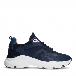 Blauwedenimsneakers