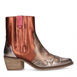 Goudenmetalliclerencowboylaarzen