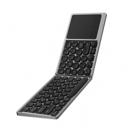 WIWU-DraadloosToetsenbord-OpvouwbaarBluetoothKeyboard-QWERTY-Zilver