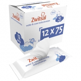 ZwitsalWaterCareBabydoekjes12x75stuks