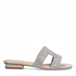 Zilverenglitterslippers