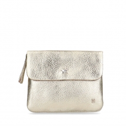 Goudkleurigelerenportemonnee