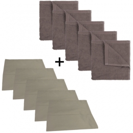 TheOneKeukenset-5xtheedoek5xkeukendoek-Taupe