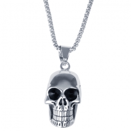 MendesHerenkettingEdelstaalSchedelZilver