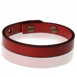 StoneValleylerenarmbandVerstelbaarHerenKastanjebruin