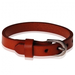 StoneValleylerenarmbandVerstelbaarGespBruin