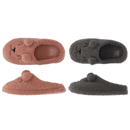 ApolloPantoffelsDamesTeddyBearAntraciet-4142