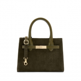 Olijfgroenesudehandtas