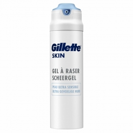 GilletteGilletteSkinScheergelUltraGevoeligeHuid-BeschermendeScheergelvooreenUltiemZachteScheerervaring