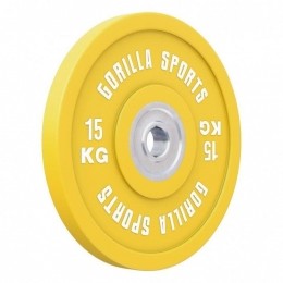 BumperPlate-Halterschijf-15kg-Gietijzer-50mm-GorillaSports