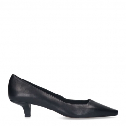 Zwartelerenpumps