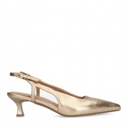 Goudenlerenslingbackpumps