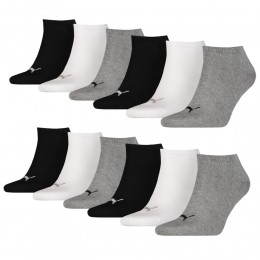 PumaSneakersokkenPlain12-packZwartWitGrijs-4346