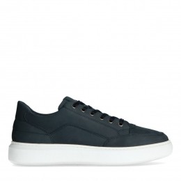 Donkerblauwenubucksneakers