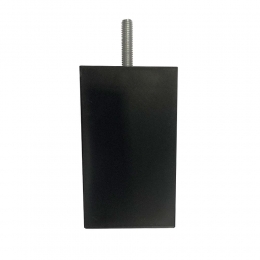 Meubelpootzwartvierkant6bij6cmenhoogte10cmvankunststofM8