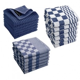 ByrklundKeukensetCleanBlauw-18delig-TheedoekenKeukendoekenVaatdoeken