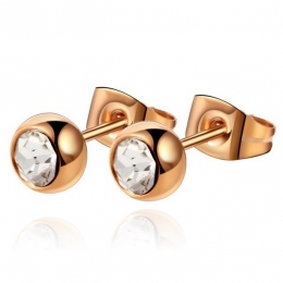 CillaJewelsoorstekersRoseEdelstaalTransparantesteen