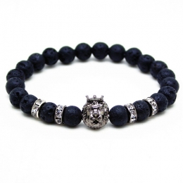 MemphiskralenarmbandmannenLavasteenLionheadGrey